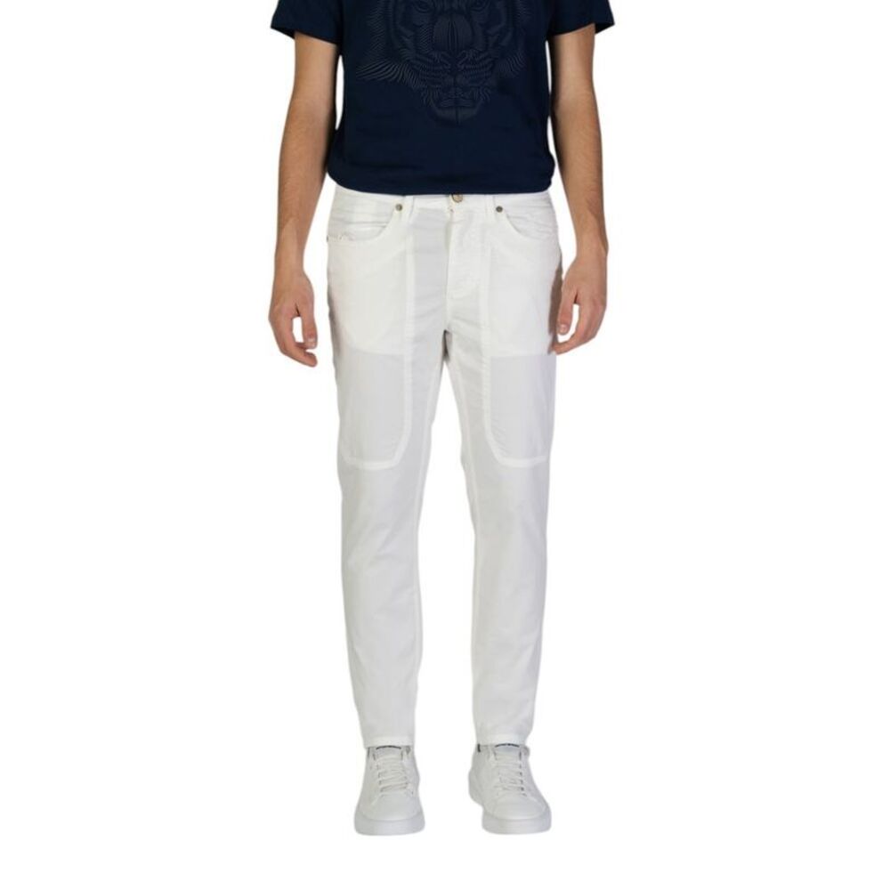 Jeckerson White Cotton Skinny Men's Pants
